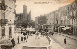 Delcampe - Clermont-l'hérault - Place Du Marché - Clermont L'Hérault