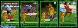 Delcampe - Grenada Grenadines 1990 World Cup Football Italy 4v, Mint NH, Sport - Football - Grenada (1974-...)
