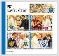 Delcampe - CENTRALAFRICA 2026 MNH The 90th Anni. Of Pope Francis’s Birth M/S – OFFICIAL ISSUES – DHQ2633 - Papes