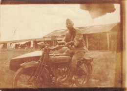 Delcampe - Moto Ancienne Marque Type Modèle ? * Side Car Sidecar * Motos Motocyclette Motard * Cliché Ancien - Moto