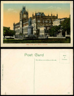 Delcampe - India Old Colour Postcard HIGH COURT And STATUE, Calcutta, Law Courts Of Justice - Inde