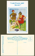 Delcampe - Donald McGill Old Postcard Scottish Man Woman Wish I'd Never Asked Him Now! 2165 - Comicfiguren