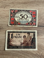Delcampe - Lot De 2 Billets De La Chambre Du Commerce De Nice - Chambre De Commerce