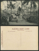 Delcampe - Ceylon Old Postcard Rickshaw & Bullock Hackery Colombo, Cart Coolie Street Scene - Sri Lanka (Ceylon)