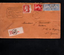 Delcampe - LETTRE RECOMMANDEE A EN TETE DE PARIS 43 1960 - Posttarife