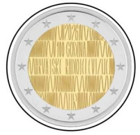 Delcampe - Kroatië 2026   2 Euro Commemo "Radio En TV" UNC Uit De Rol - UNC Du Rouleaux  !! - Croatie