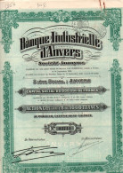 Delcampe - BANQUE INDUSTRIELLE D'ANVERS -ACTION  CATEGORIE B DE 1000 FRS -ANNE 1928 - Banque & Assurance