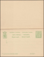 Delcampe - Luxemburg Postkarte P 51II Allegorie Doppelkarte 5/5 C., 139x90, Ungebraucht - Autres & Non Classés