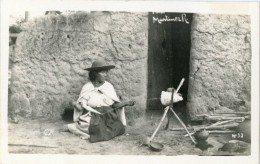 Delcampe - Mexico Woman Spinning Yarn 1937 Photocard H15753 - Messico
