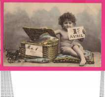Delcampe - CPA (Ref: Z 1387) ) 1er AVRIL POISSON D'AVRIL  Enfant Et Poisson - Erster April