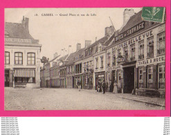 Delcampe - CPA (Réf: Z 4500) CASSEL  (59 NORD) Grand Place Et Rue De Lille (animée) - Cassel