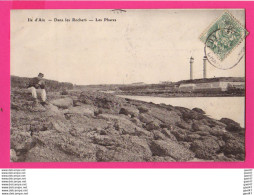 Delcampe - CPA (Réf: Z 4476) Île D'AIX (17 CHARENTE MARITIME) Dans Les Eochers Les Phares (animée) - Otros & Sin Clasificación
