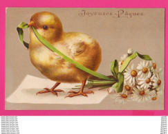 Delcampe - CPA GAUFRÉE (Réf: Z 4380)  (FANTAISIE) Bonne Fête De Pâques Poussin - Pâques