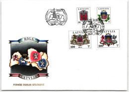 Delcampe - Lettland FDC 389-392 Als Ersttagsbrief #NK572 - Letonia