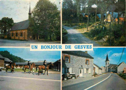 Delcampe - Carte Postale - Belgique - Gesves - Multivues - Chevaux - CPM - Etat Froissures - Voir Scans Recto-Verso - Poscard - Car - Gesves