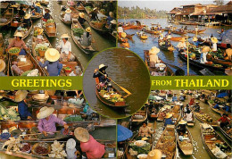 Delcampe - Carte Postale - Thailande - Marché Sur L'eau - Floating Market - Multivues - Carte Neuve - Thailand - CPM - Voir Scans R - Thaïlande