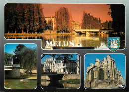 Delcampe - Carte Postale - 77 - Melun - Multivues - Blasons - CPM - Voir Scans Recto-Verso - Poscard - Carta Postal -  Postkarte - Melun