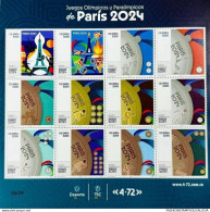 Delcampe - 2025 COLOMBIA, OLYMPIC AND PARALYMPIC GAMES, PARIS 2024, SPORTS, OLYMPIC FLAME, EIFFEL TOWER - EMBLEM - SYMBOL OF PARIS, - Colombie