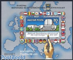 Delcampe - Hungary 1985 KSZE Conference S/s Imperforated, Mint NH, History - Europa Hang-on Issues - Flags - Ungebraucht