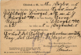 Delcampe - Ganzsache Offenbach - Liste Der Genossen - Offenbach