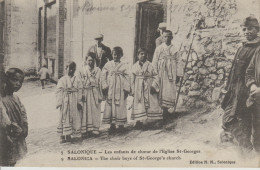 Delcampe - Salonique Les Enfants De Choeur De L'Eglise St Georges  Ed. M.M. Salonique, N°9 ; Imp. Phot. Des Etts Ch. Collas & Cie, - Grèce