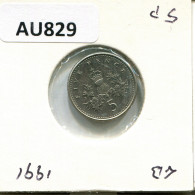 Delcampe - 5 PENCE 1991 UK GREAT BRITAIN Coin #AU829 - 5 Pence & 5 New Pence