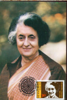 Delcampe - X16745 Bulgaria, Maximum Card 1984 Indira Gandhi - Berühmte Frauen