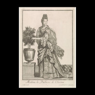 Delcampe - Duchess Of Chartres, Standing By A Plant - Estampes & Gravures