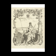Delcampe - Minerva With Paddle Staff For University City Harderwijk. Home Page Of Dissertations Published In Harderwijk Since 1756 - Estampes & Gravures
