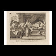 Delcampe - Monkey On His Sick Bed - Estampes & Gravures