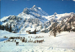 Delcampe - Braunwald GL Skischulplatz Mit Ortstock Und Hoher Turm - Sonstige & Ohne Zuordnung