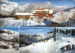 Delcampe - Filzbach Blick Von Der Sesselbahn Skilift Habergschwend Bortegg - Sonstige & Ohne Zuordnung