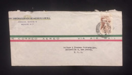 Delcampe - TS) 1946 MEXICO, COVER SENT FROM MEXICO CITY TO NEW JERSEY, AIRMAIL,WITH THE AMERICA UNITED FOR FREEDOM STAMP. - Mexico