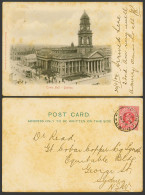 Delcampe - South Africa 1d 1904 Old UB Postcard Town Hall Durban, Street Scene TRAM Tramway - Non Classés