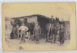 Delcampe - Carte-photo Agriculture Chevaux Scène De La Vie Rurale - Sonstige & Ohne Zuordnung