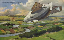 Delcampe - PC AVIATION ZEPPELIN RHEINTAL GERMANY VINTAGE POSTCARD (b70452) - Dirigibili