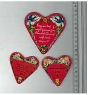 Delcampe - DECOUPIS Z&M 3 COEURS HEART VOEUX SOUHAITS GAUFRE - Sonstige & Ohne Zuordnung