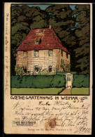 Delcampe - AK Weimar, Goethes Gartenhaus In Weimar, Messmer Tee - Autres & Non Classés