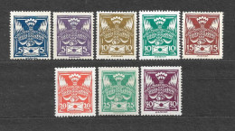 Delcampe - Czechoslovakia 1920 MNH ** Mi 162-169 Sc 65-67, 82-85 Carrier Pigeon With Letter.Troube Mit Brief. Tschechoslowakei. C7 - Ungebraucht