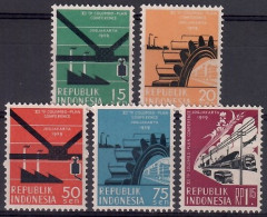 Delcampe - Indonesia 1959 Mi 253-257 MNH (ZS8 INS253-257) - Eisenbahnen