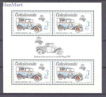 Delcampe - Czechoslovakia 1987 Mi Block 70 MNH (ZE4 CSKbl70) - Autos