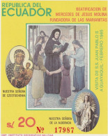Delcampe - Visite De S.S. Jean-Paul II  En Equateur, Exposition NS De Czestochowa Et NS  De La Alborada. Bloc** - Christianity