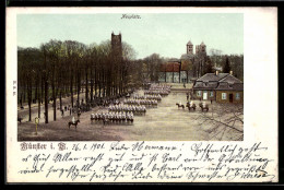 Delcampe - AK Münster I. W., Neupatz, Militärparade - Münster