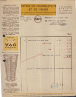Delcampe - FACTURE - OFFICE DE DISTRIBUTION ET DE VENTE - ODIV - YAO LE YAOURT POUR TOUS - VERRE GRADUE MOUGIN ART MENAGER 1936 - 1900 – 1949