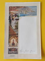 Delcampe - Ancien Grand Menu Liqueur Grand Marnier Illustré En Couleur : Vue Monte-Carlo (30,7 X 20 Cm ) - Menus