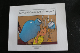 Delcampe - Ex-Libris-Tintin - Deux Dessins De Hergé- Extrait De Le Secret De La Licorne - Planche 43 Strip/1-2 - Dim:240x193mm - Ilustradores G - I