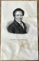 Delcampe - Gravure - Casimir DELAVIGNE - Membre Decl’Institut - XIXe - BLAISOT - Documents Historiques