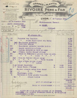 Delcampe - FACTURE - GRAINES ET PLANTES - RIVOIRE PERE ET FILS - LYON RUE D'ALGERIE - 1900 – 1949