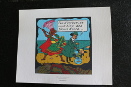 Delcampe - Ex-Libris-Tintin - Trois Dessins De Hergé- Extrait De Le Temple Du Soleil - Planche 23 Strip/1-2-3 - Dim:240x193mm - Ilustradores G - I