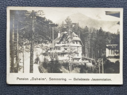 Delcampe - Semmering Pension Daheim Beliebteste Jausenstation Österreich / Austria Old Postcard (DCP25) - Semmering